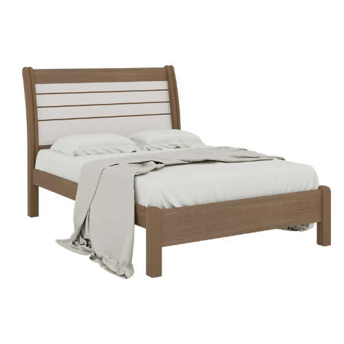 CAMA QUEEN DEDORO ESMERALDA PLUS CINAMOMO/OFF WHITE