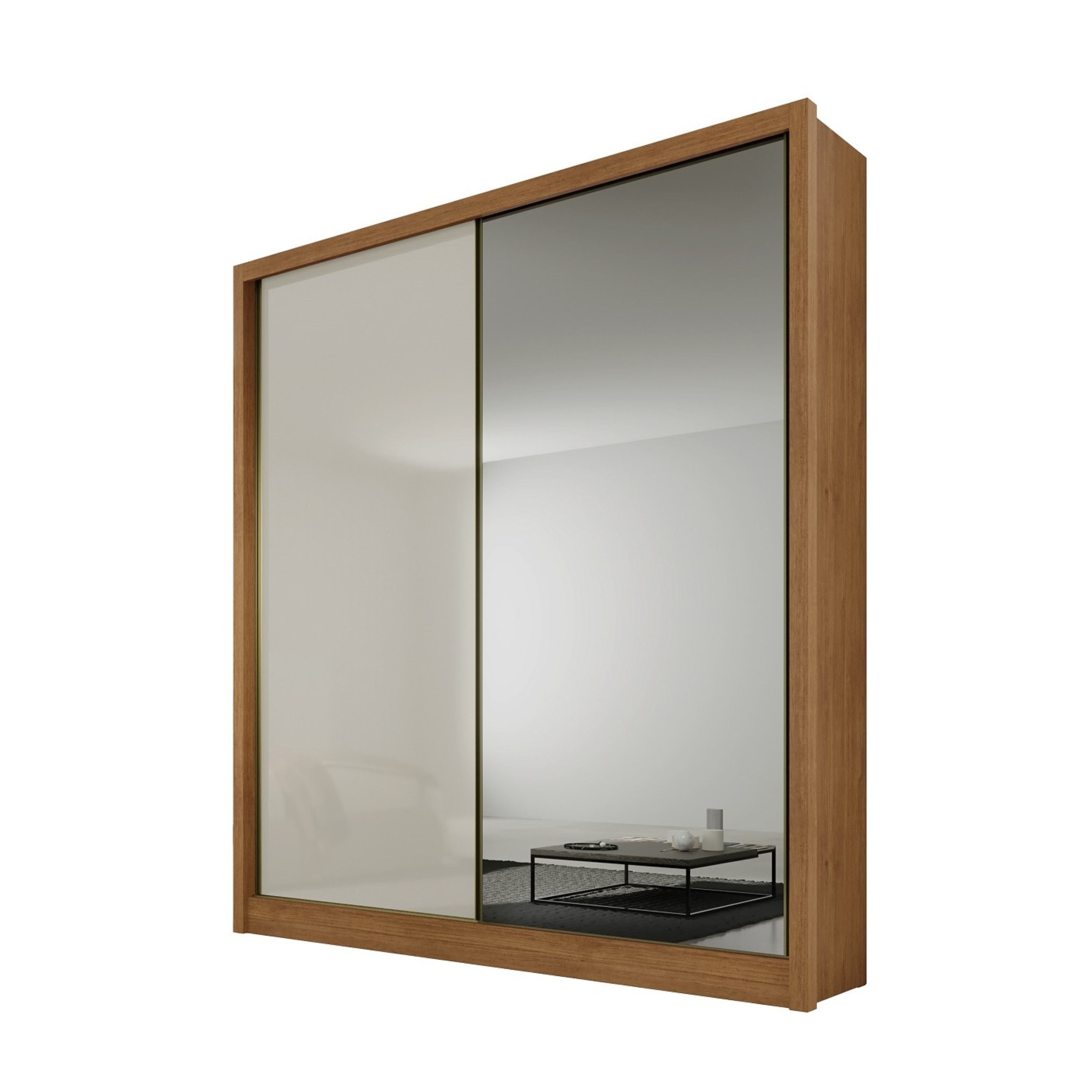GUARDA ROUPA NOVO HORIZONTE VIRTUS 2 PORTAS DE CORRER CAMARU FENDI